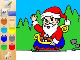 پوستر Colorful christmas Santa Claus