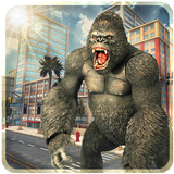 Attaque de la ville de gorille sauvage icône