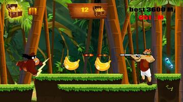 ninja monkey in jungle castle Affiche