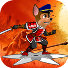 Paw Run ninja Patrol samurai biểu tượng