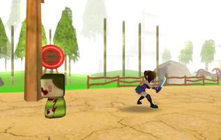 Ninja Girl vs Zombies Samurai 스크린샷 1