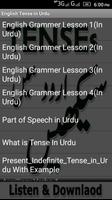 English Tense in Urdu Mp3 capture d'écran 1