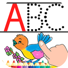 ABC anglais alphabet ecriture & animaux à colorier icône