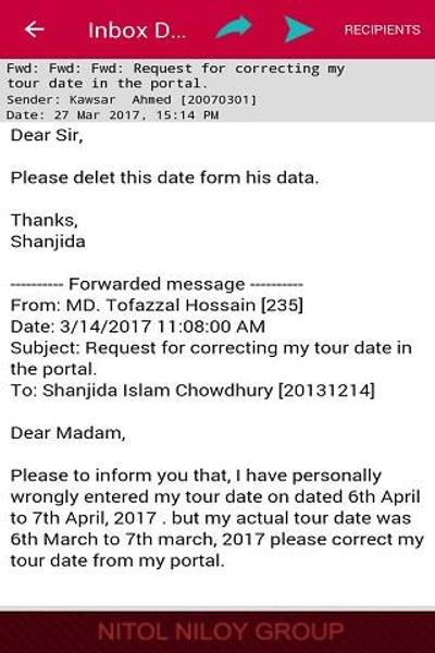Correct tour