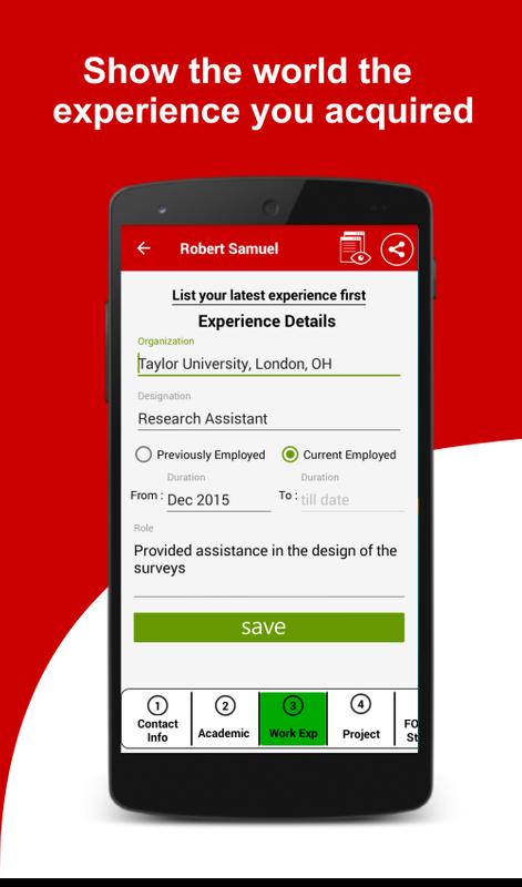 free resume builder cv maker templates creator for android apk