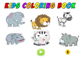 Kids Coloring Book wild animal screenshot 1