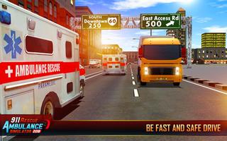 911 Ambulance Rescue City Sim captura de pantalla 3