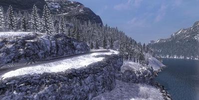 Truck Diver Cargo Simulation - Winter Snow Weather screenshot 3