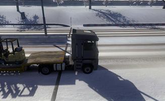 Truck Diver Cargo Simulation - Winter Snow Weather poster