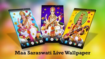 Maa Saraswati HD Live Wallpaper Affiche