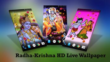 Radha Krishna HD live Wallpaper ポスター