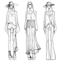 Fashion Design Sketch penulis hantaran