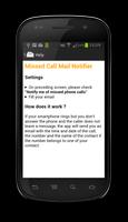 2 Schermata Missed Call Mail Notifier