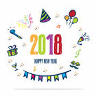 2018 New Year Greetings and Photos Frames أيقونة