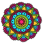 वयस्कों के लिए मंडल रंग की पुस्तक आइकन