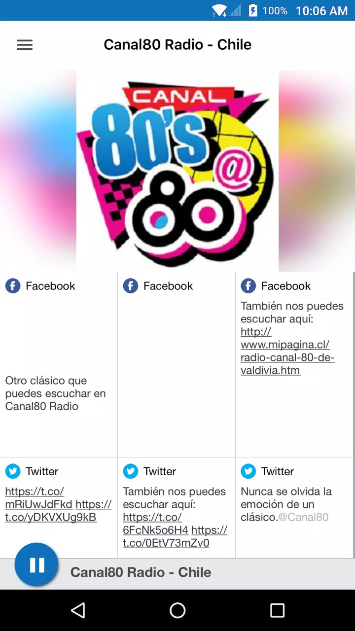 Descarga de APK de Canal80 Radio - Chile para Android