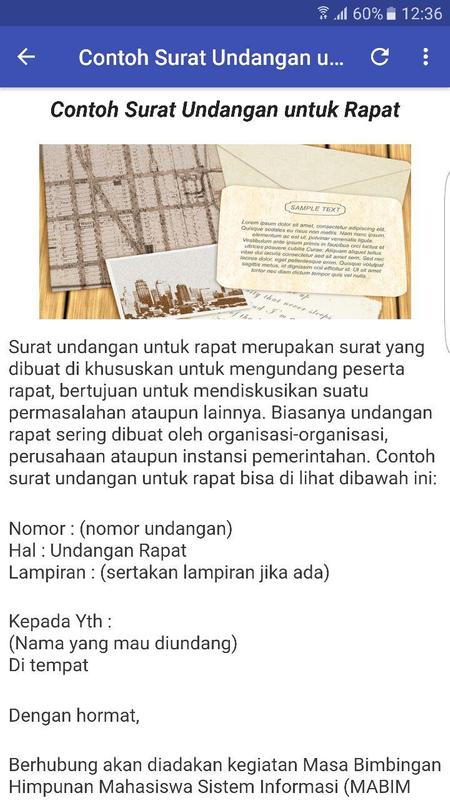 Contoh Surat Undangan Rapat Hima - SuratMenyurat.net