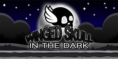 Winged Skull In The Dark Affiche