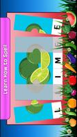 Nom de fruits et légumes - kids language game capture d'écran 3
