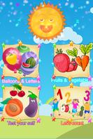 ABC Learn Fruits & Vegetables plakat