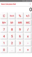 Basic Calculator Red Affiche