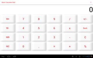 Basic Calculator Red स्क्रीनशॉट 2