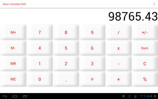 Basic Calculator Red capture d'écran 3