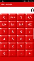 Red Calculator الملصق