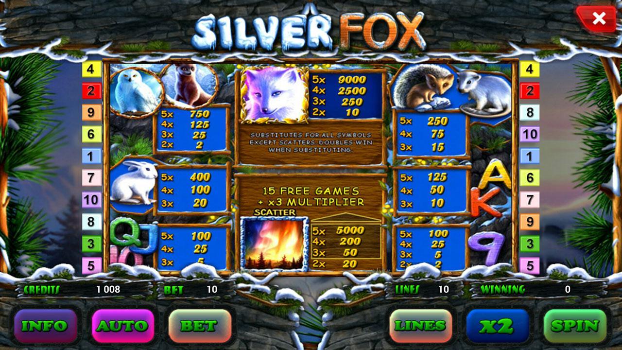 silver fox игровой автомат