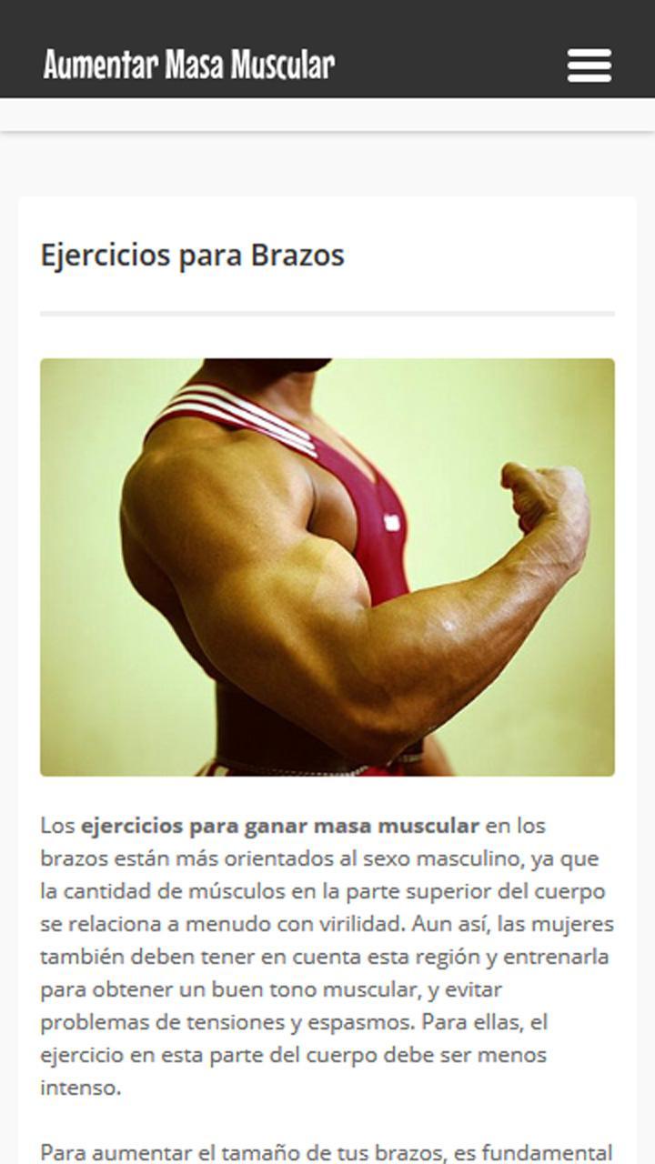 Aumentar Masa Muscular For Android Apk Download - como tener musculos gratis roblox youtube