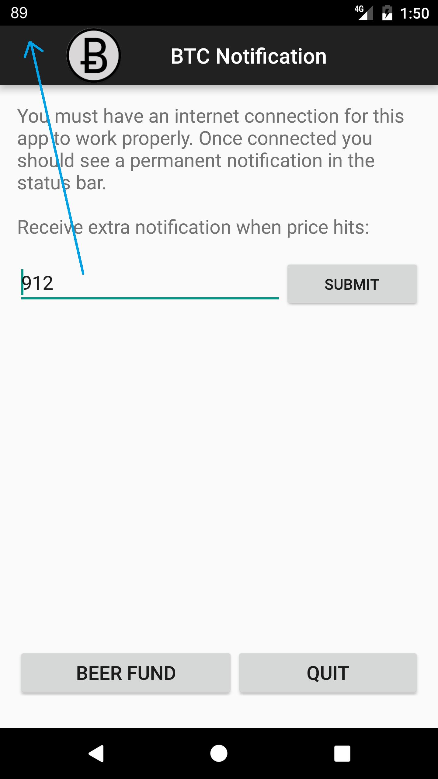 bitcoin notification)