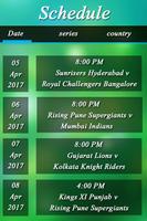 IPL Schedule 2017 تصوير الشاشة 2