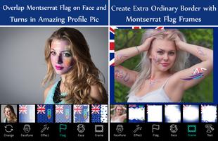 Montserrat Flag Face Paint - Funky Photography スクリーンショット 1