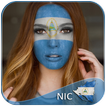 Nicaragua Flag Face Paint - Creative Photography