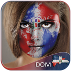 Dominican Flag Face Paint - Intensity Photography-icoon