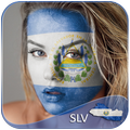 El Salvador Flag Face Paint - Inspiring Photograph