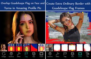 Guadeloupe Flag Face Paint - Standard Photography screenshot 1
