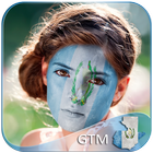 Guatemala Flag Face Paint - Auto Alignment Editor ícone