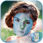 Guatemala Flag Face Paint - Auto Alignment Editor icône