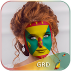 Grenada Flag Face Paint - HDR Photography icône