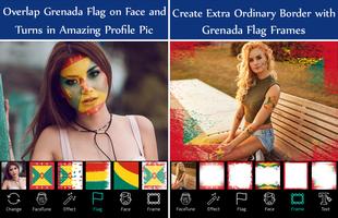 Grenada Flag Face Paint - HDR Photography imagem de tela 1