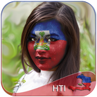 Haiti Flag Face Paint - Crystal Clear Photography icono