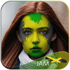 Jamaica Flag Face Paint - Touchup Photography icône