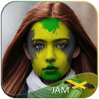 Jamaica Flag Face Paint - Touchup Photography ícone