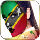 Saint Kitts and Nevis Flag Face Paint - Photograph アイコン