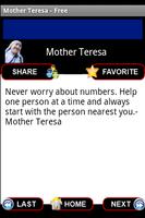 Mother Teresa Quotes - Free imagem de tela 1