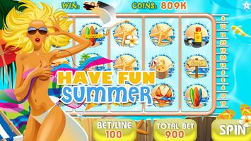 Summer Girls Vacation Slots پوسٹر