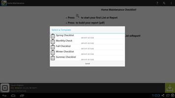 Home Maintenance Checklist capture d'écran 2