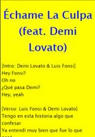 Luis Fonsi (ft. Demi Lovato) - Échame La Culpa ảnh chụp màn hình 1
