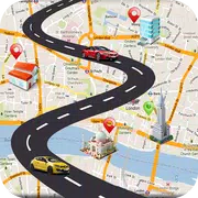 GPS Driving Route Planner with Navigation & Arrows
